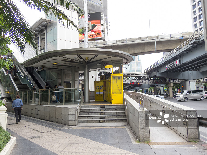 2018年8月16日，泰国Silom地铁站。图片素材