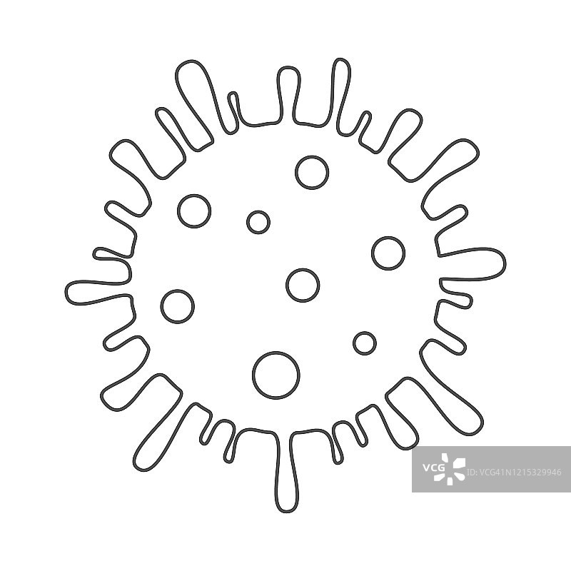 微生物，细菌，病毒图标在字形风格图片素材