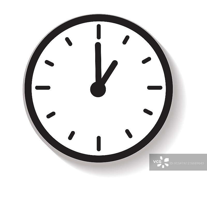指针以一小时为增量的时钟时间图标图片素材