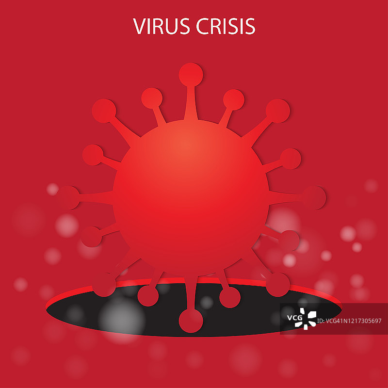 红色病毒矢量图像用于医学内容图片素材