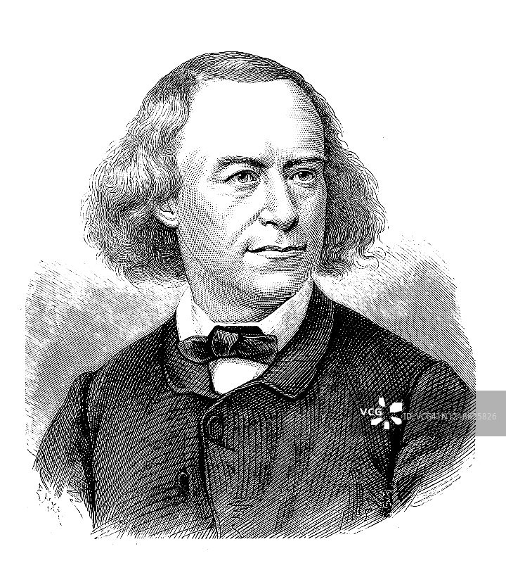 卡尔·弗里德里希·冯·格洛克(1815-1890)，德国的狄奥洛吉安和诗人图片素材