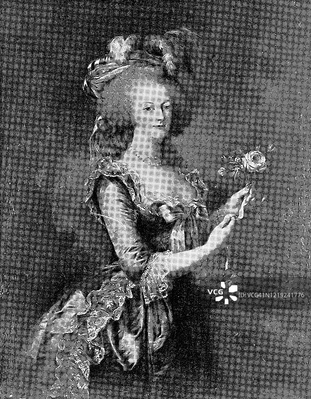 玛丽·安托瓦内特画像路易丝·伊丽莎白Vigée勒·布伦- 18世纪图片素材