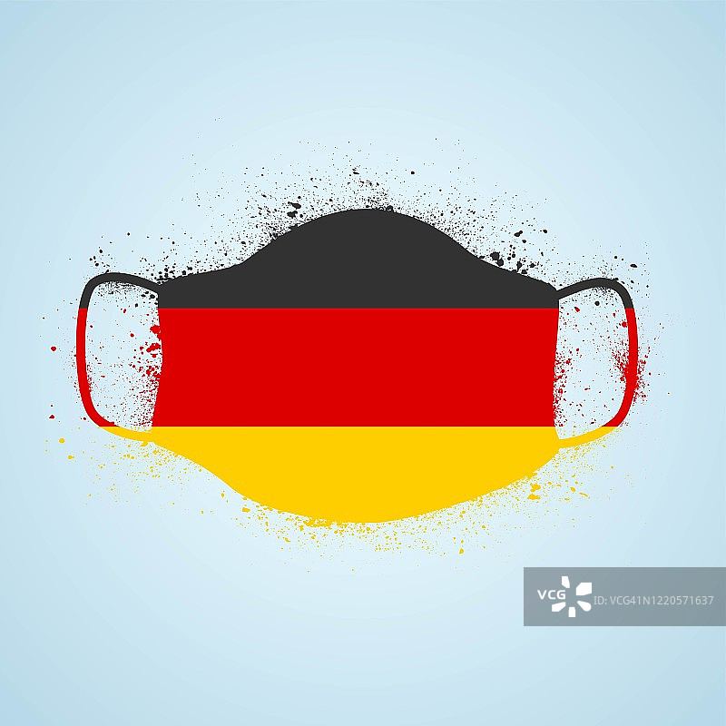 Grunge德国国旗安全呼吸口罩图片素材