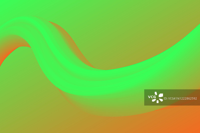 绿色渐变背景上的流体抽象设计图片素材