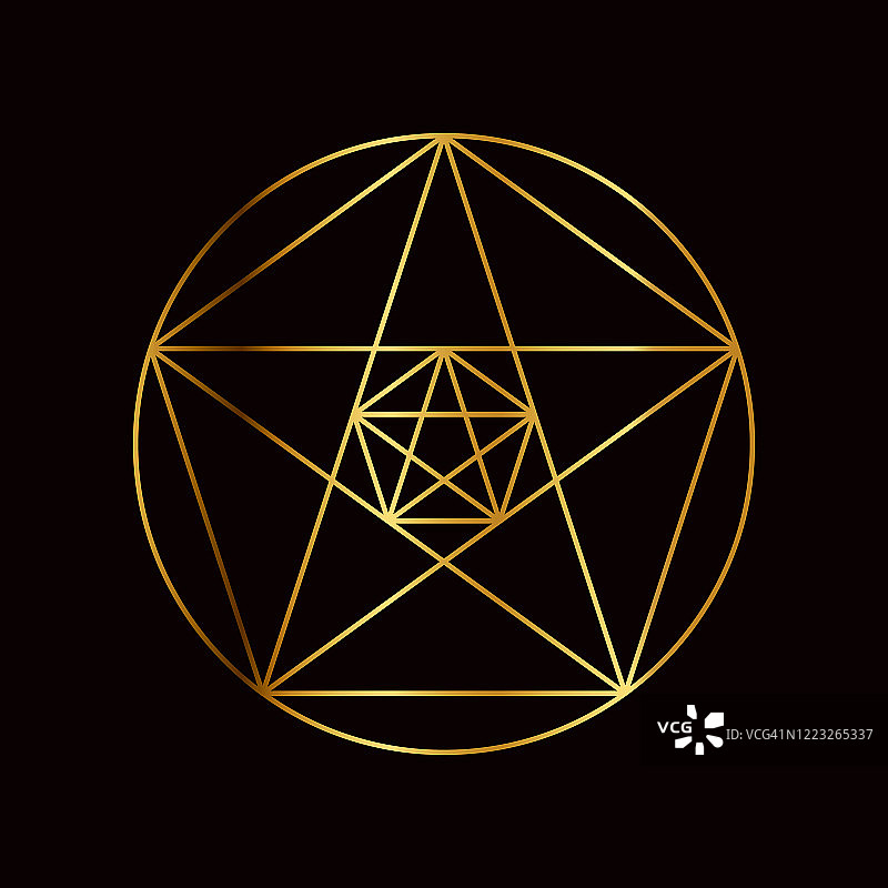 五角星神圣几何符号图片素材