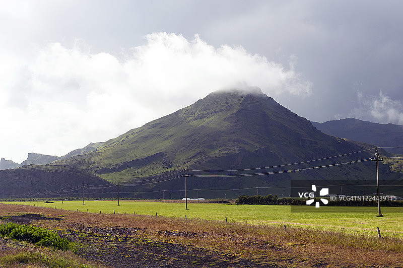 冰岛南部Skógar附近的乡村景观图片素材