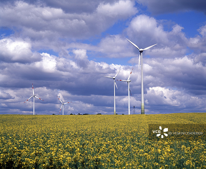 德国的风力涡轮机图片素材