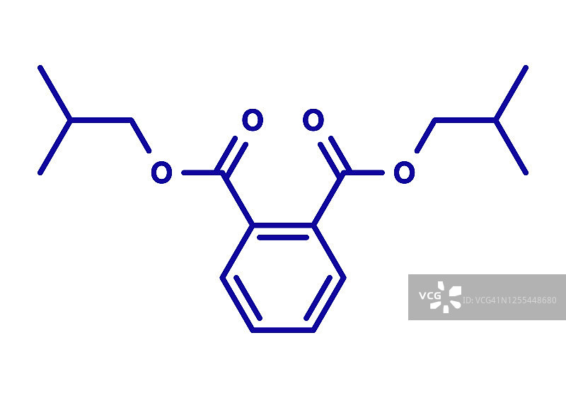邻苯二甲酸二异丁酯增塑剂分子，插图图片素材