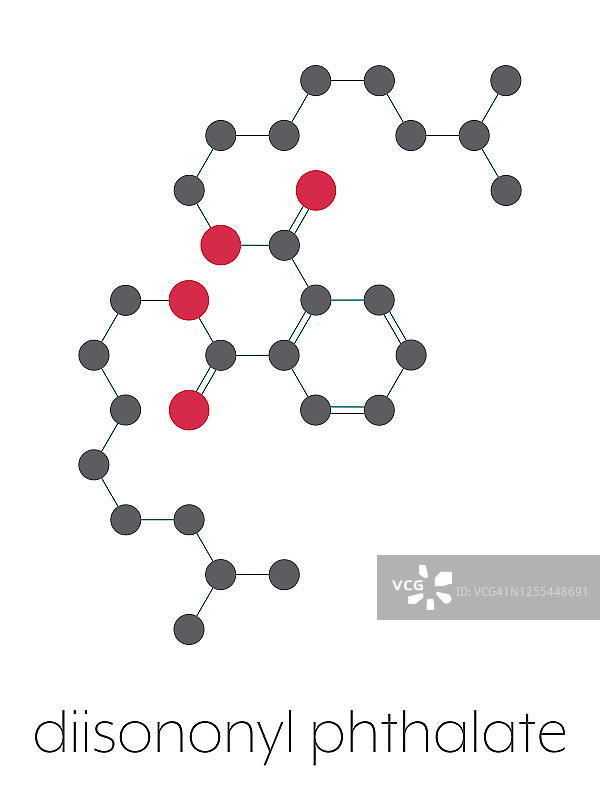 邻苯二甲酸二异壬酯增塑剂分子，插图图片素材
