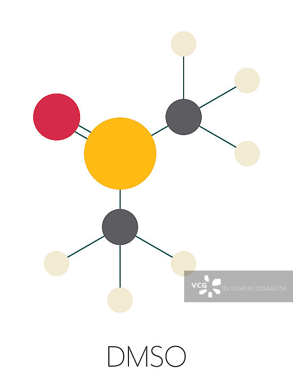 二甲亚砜溶剂分子，插图图片素材