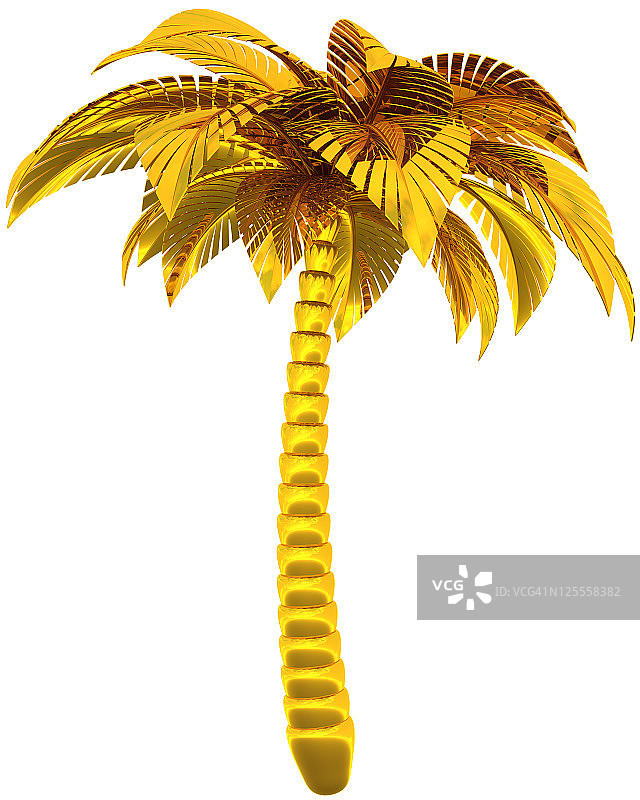金棕榈树设计元素图片素材