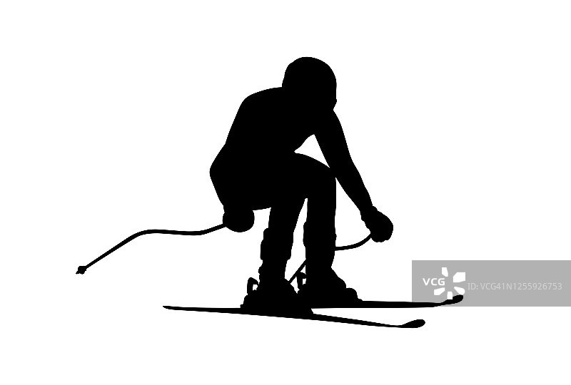 男子运动员，高山滑雪运动员图片素材