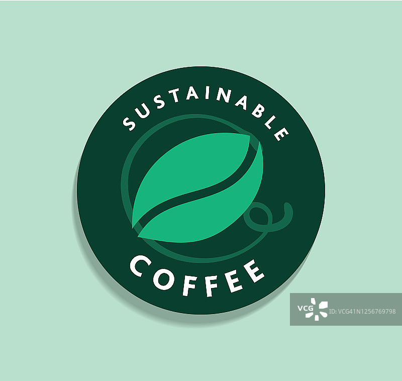 可持续的热带雨林烘焙咖啡标签设计图片素材