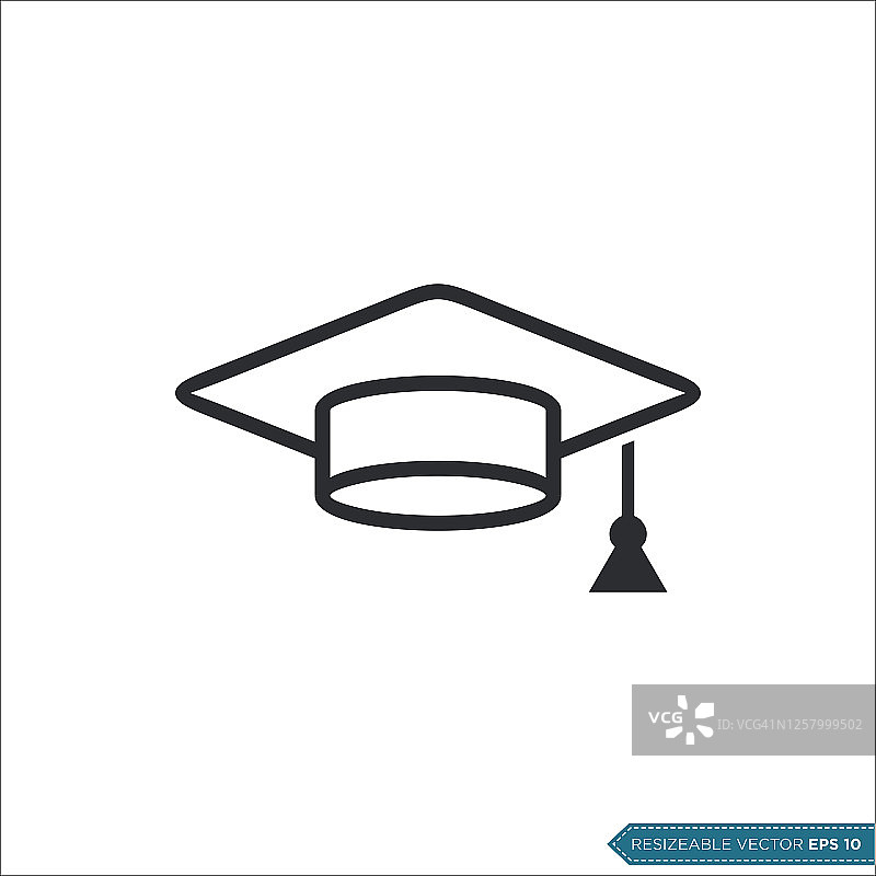 毕业帽图标矢量模板插图设计图片素材