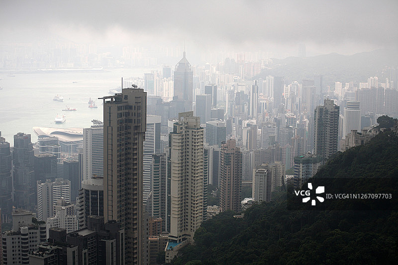 高楼大厦和香港湾图片素材