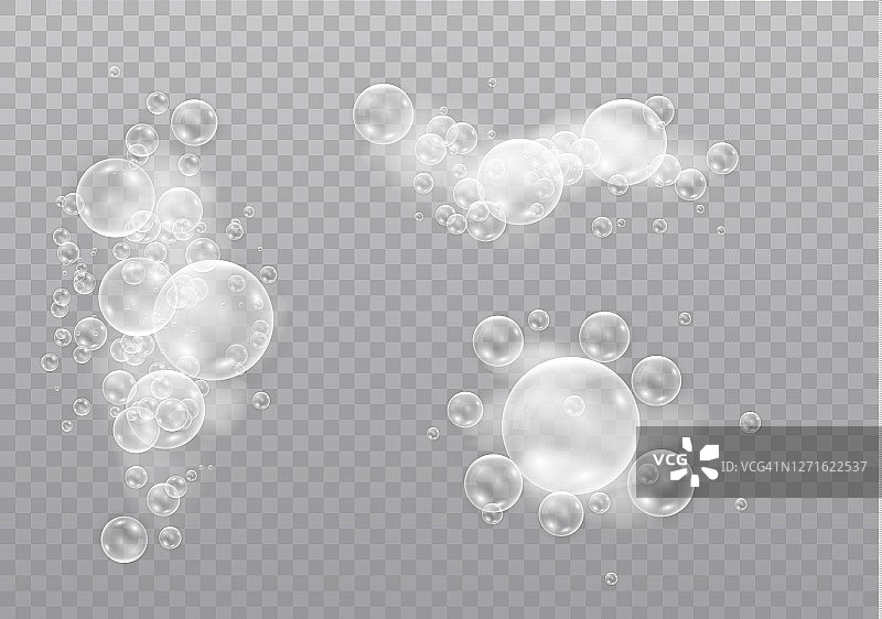 泡沫和泡沫。图片素材