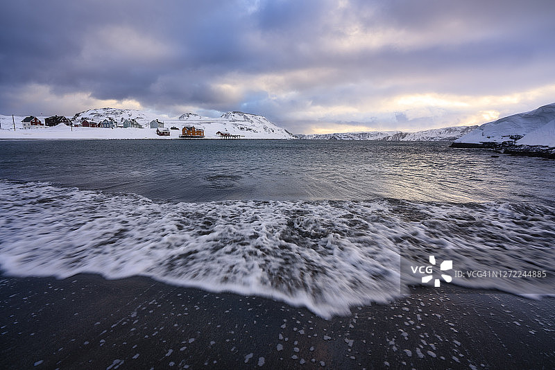 相等峡湾，Veidnes, Finnmark, Norway图片素材
