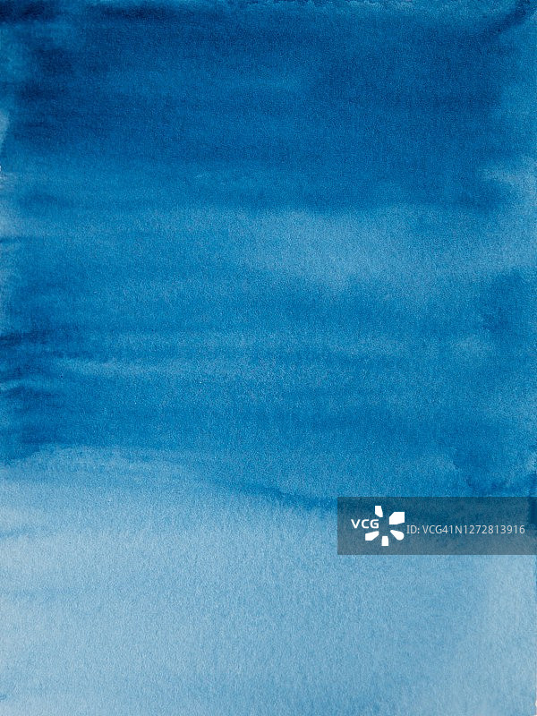 抽象水彩背景画在蓝色色调图片素材