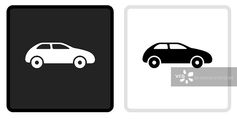 汽车图标上的黑色按钮与白色翻转图片素材