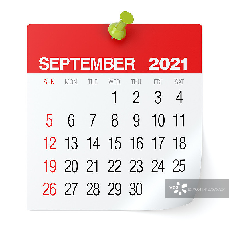 2021年9月-日历图片素材