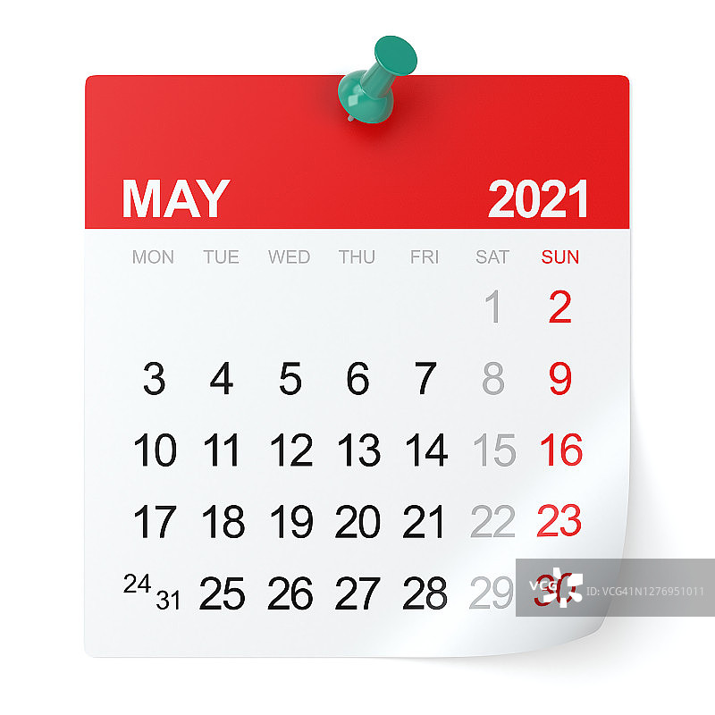 2021年5月-日历图片素材