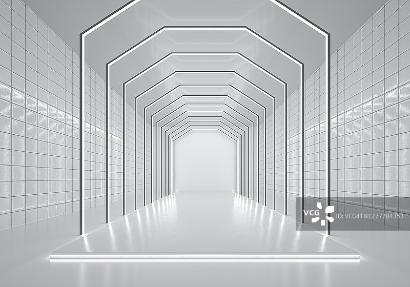 3D渲染隧道背景图片素材