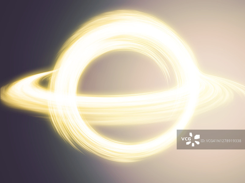 外太空黑洞吞噬光的数字表示。图片素材