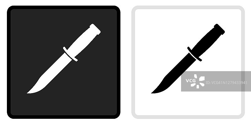 刀图标上的黑色按钮与白色翻转图片素材