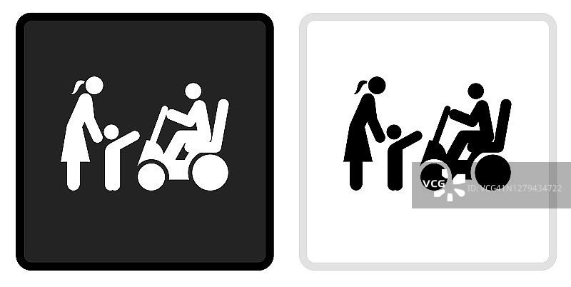 家庭图标在黑色按钮与白色滚动图片素材