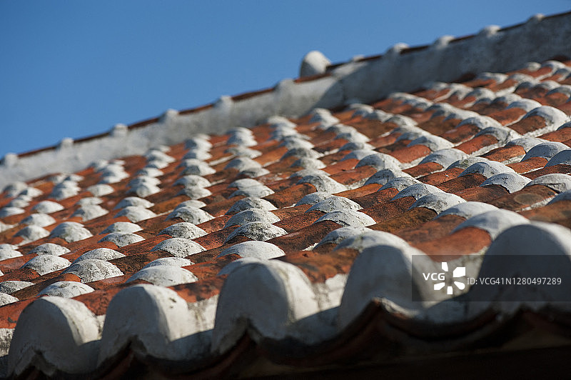 典型的屋顶，与那国，日本冲绳图片素材