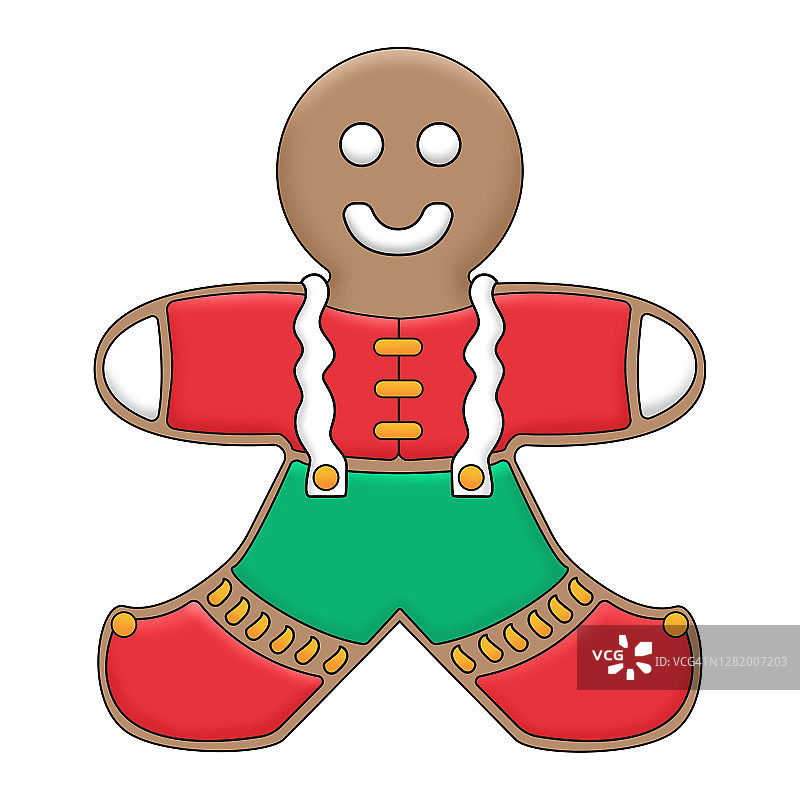 糖霜，彩色圣诞饼干的插图图片素材