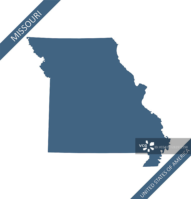 密苏里州空白的地图图片素材