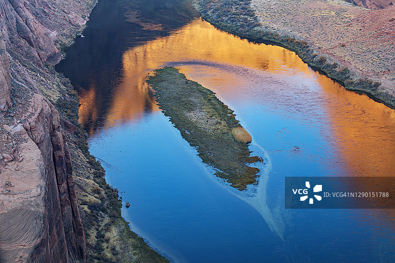 科罗拉多河的抽象视图图片素材