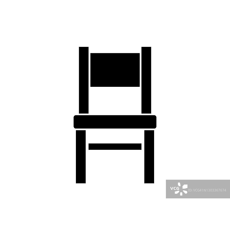 椅子图标，标志孤立在白色背景图片素材