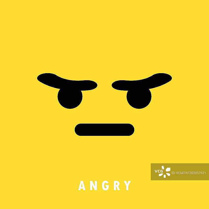 愤怒的表情符号。社交媒体反应概念。向量EPS 10。孤立在背景图片素材