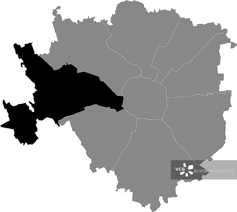意大利米兰市区(巴乔、德安吉利、圣西罗)位置图图片素材