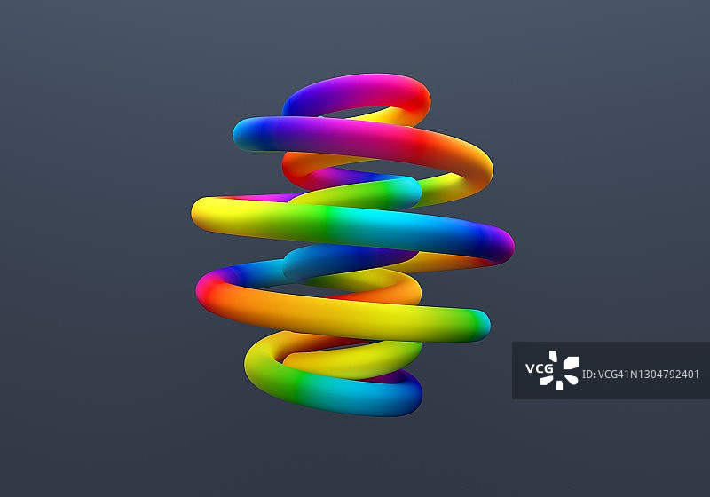 抽象的多色环状螺旋图片素材