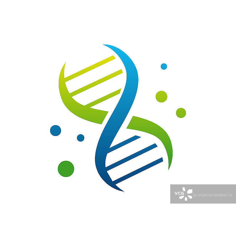 DNA螺旋标志设计概念向量图片素材