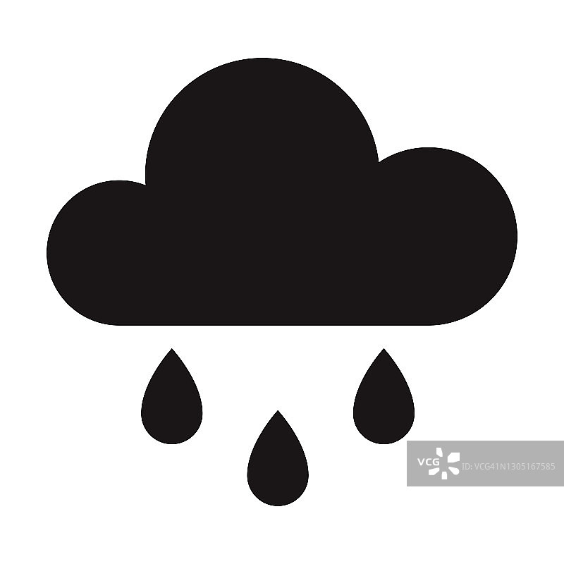 雨天气字形图标图片素材