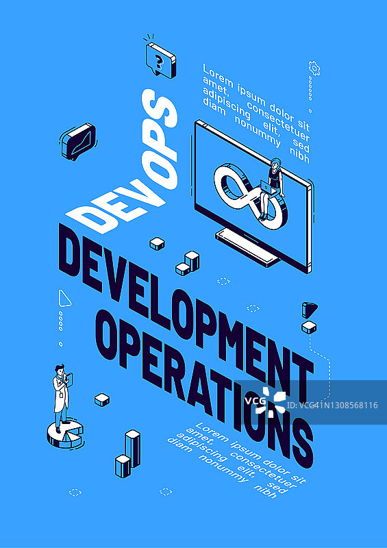 DevOps、开发运营的矢量海报图片素材