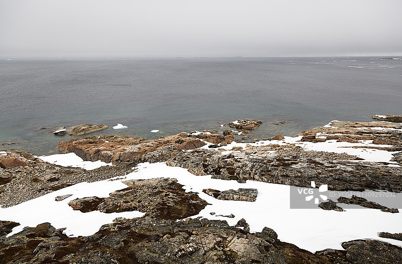 纽芬兰的岩石海岸线图片素材