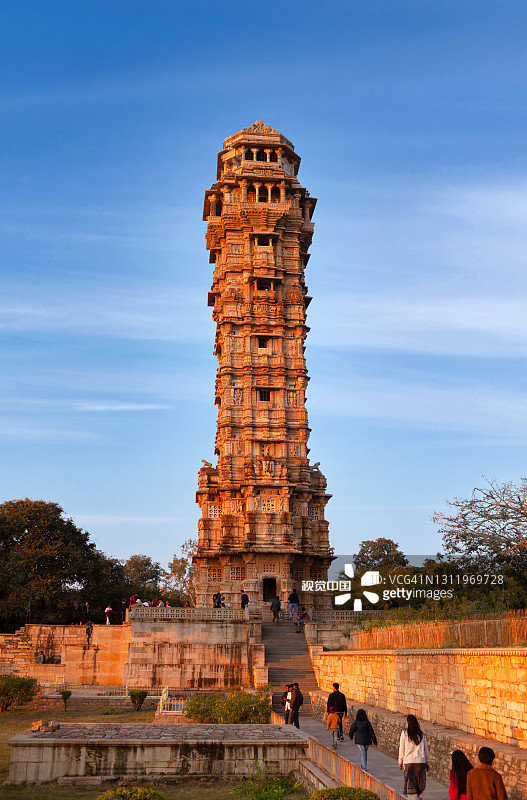 Vijaya Stambha，印度拉贾斯坦邦chittorarh Fort的胜利塔图片素材