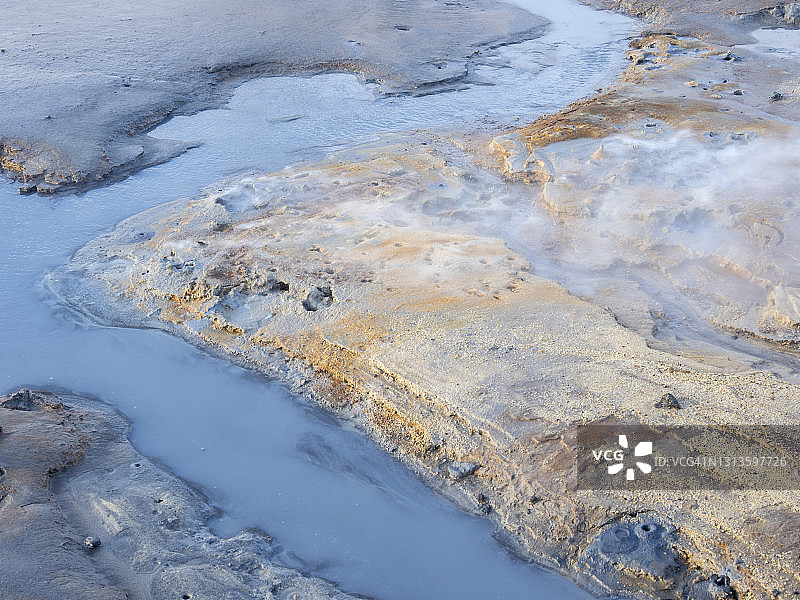 Seltun地热区域。在冬季Reykjanes。冰岛图片素材
