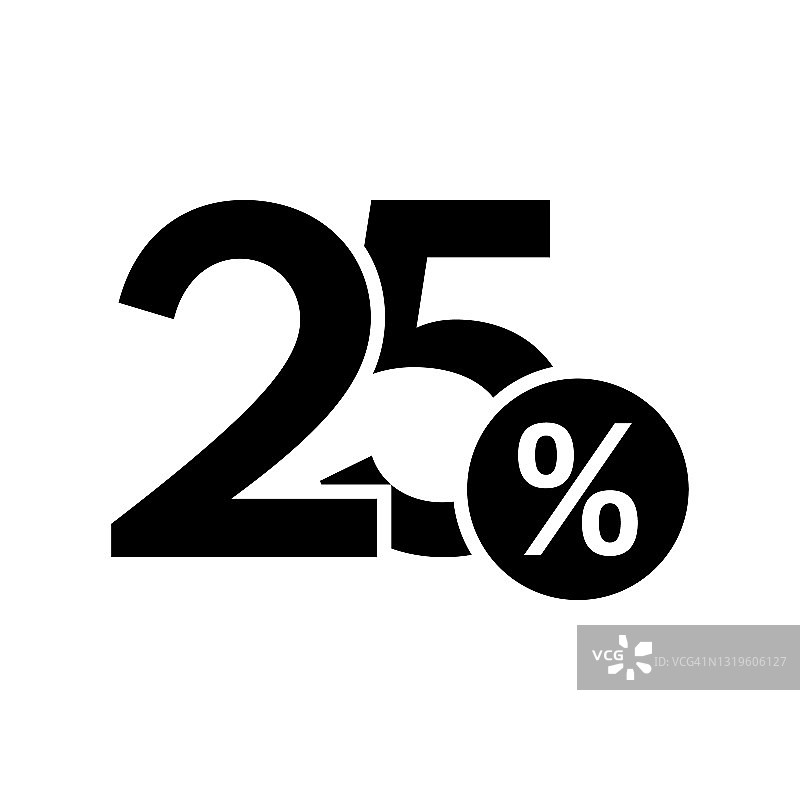 25%的折扣，销售或特别优惠矢量模板图片素材