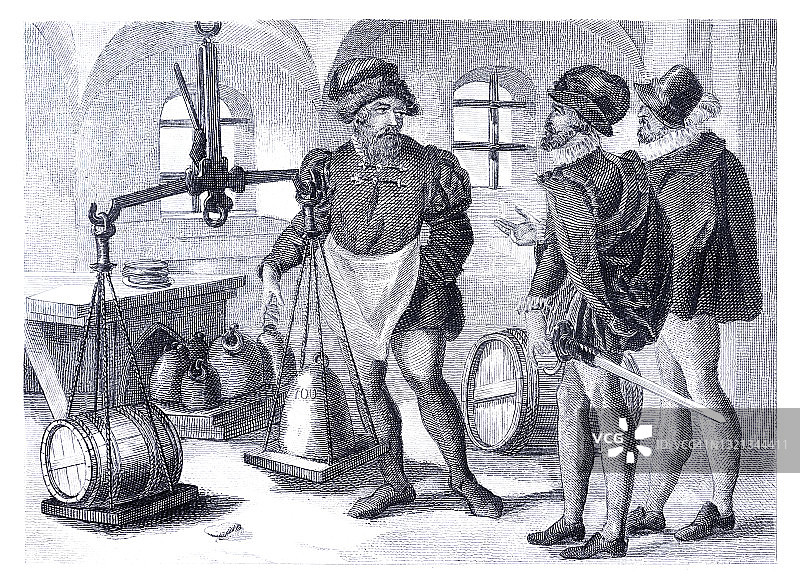 销售酒桶16世纪图片素材