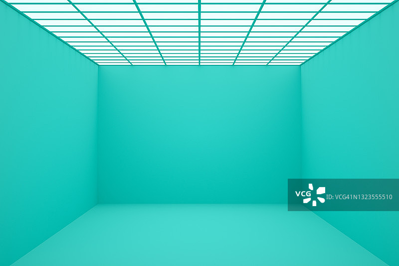 3D空房间，隧道与灯光图片素材