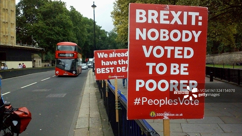 伦敦人民投票运动的标语图片素材