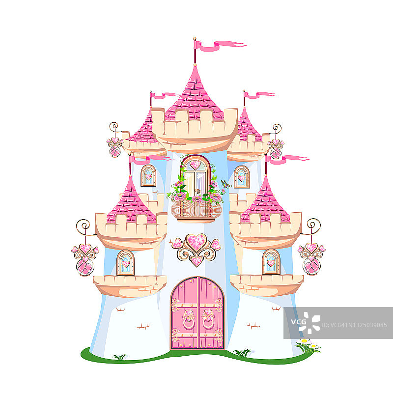 童话背景与公主城堡图片素材
