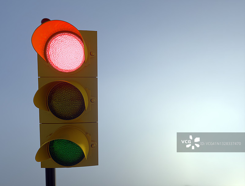 红色交通灯，插图图片素材