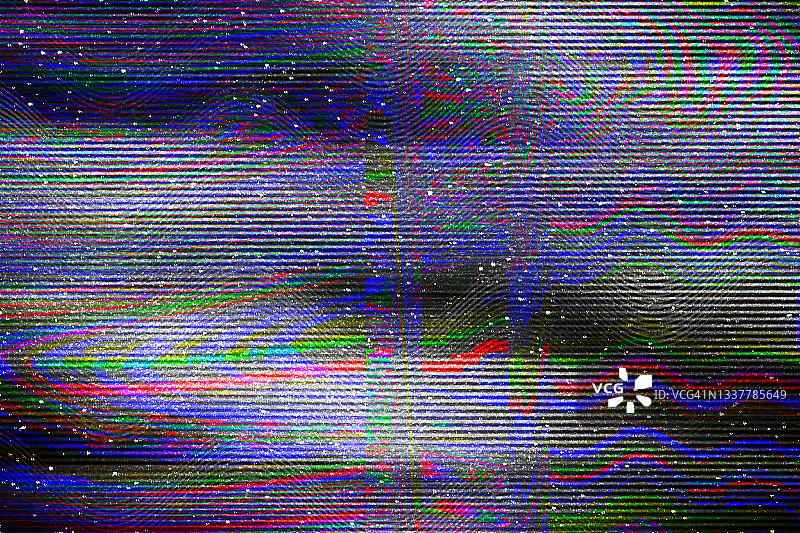 电视故障迷幻噪声背景旧的VHS屏幕错误数字像素噪声抽象设计计算机故障。电视信号失败。垃圾摇滚风格的技术问题图片素材